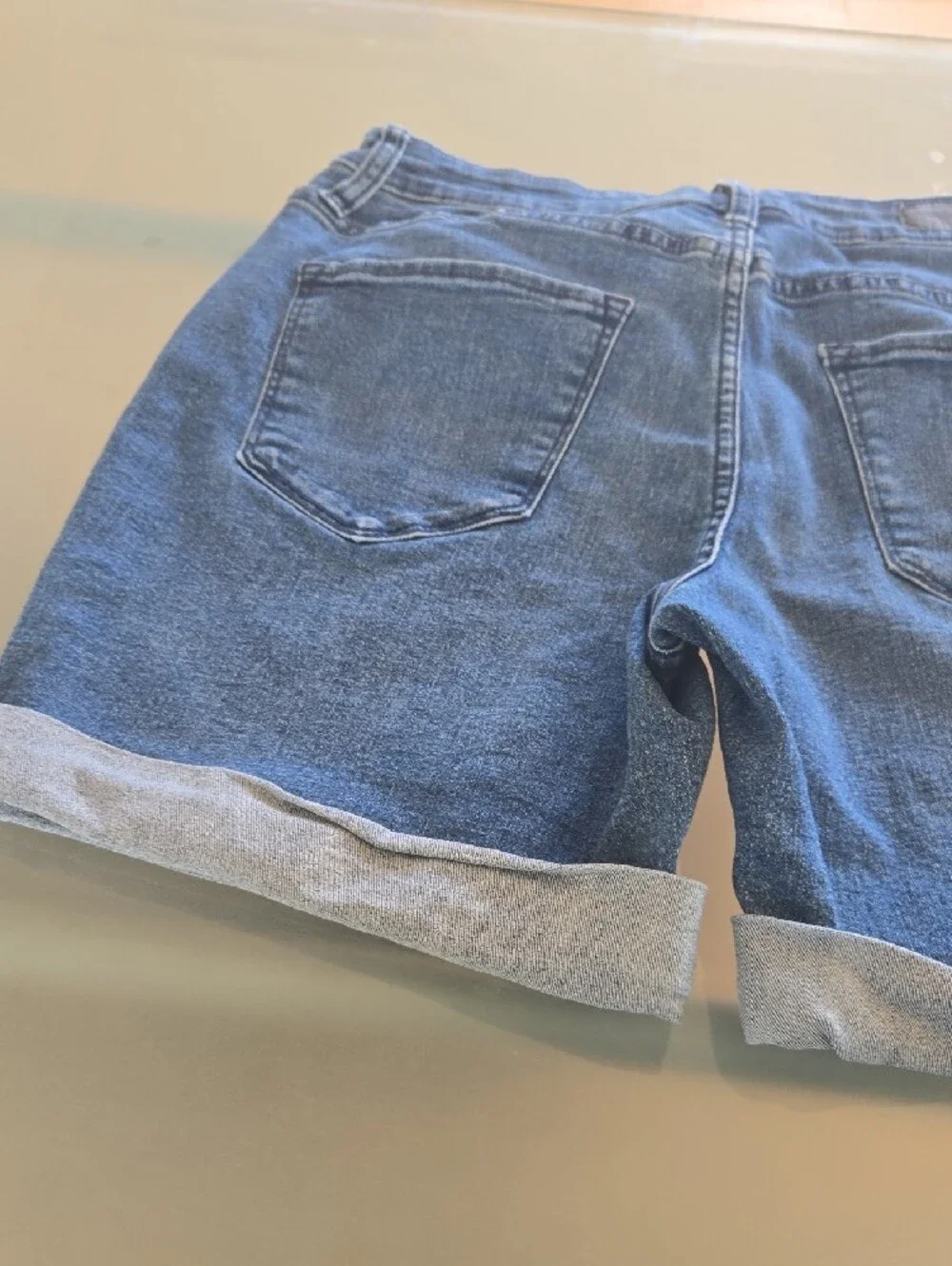DKNY Blue Denim Roll-Cuff Women's Shorts